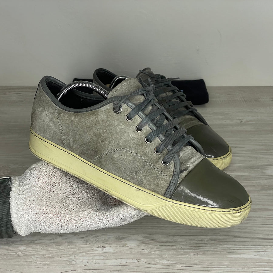 Lanvin Sneakers, Herre 'Grå' Ruskind Lak Toe (43) 🩶