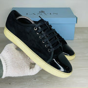 Lanvin Sneakers, 'Sort Ruskind' Lak Toe (41) 🍁
