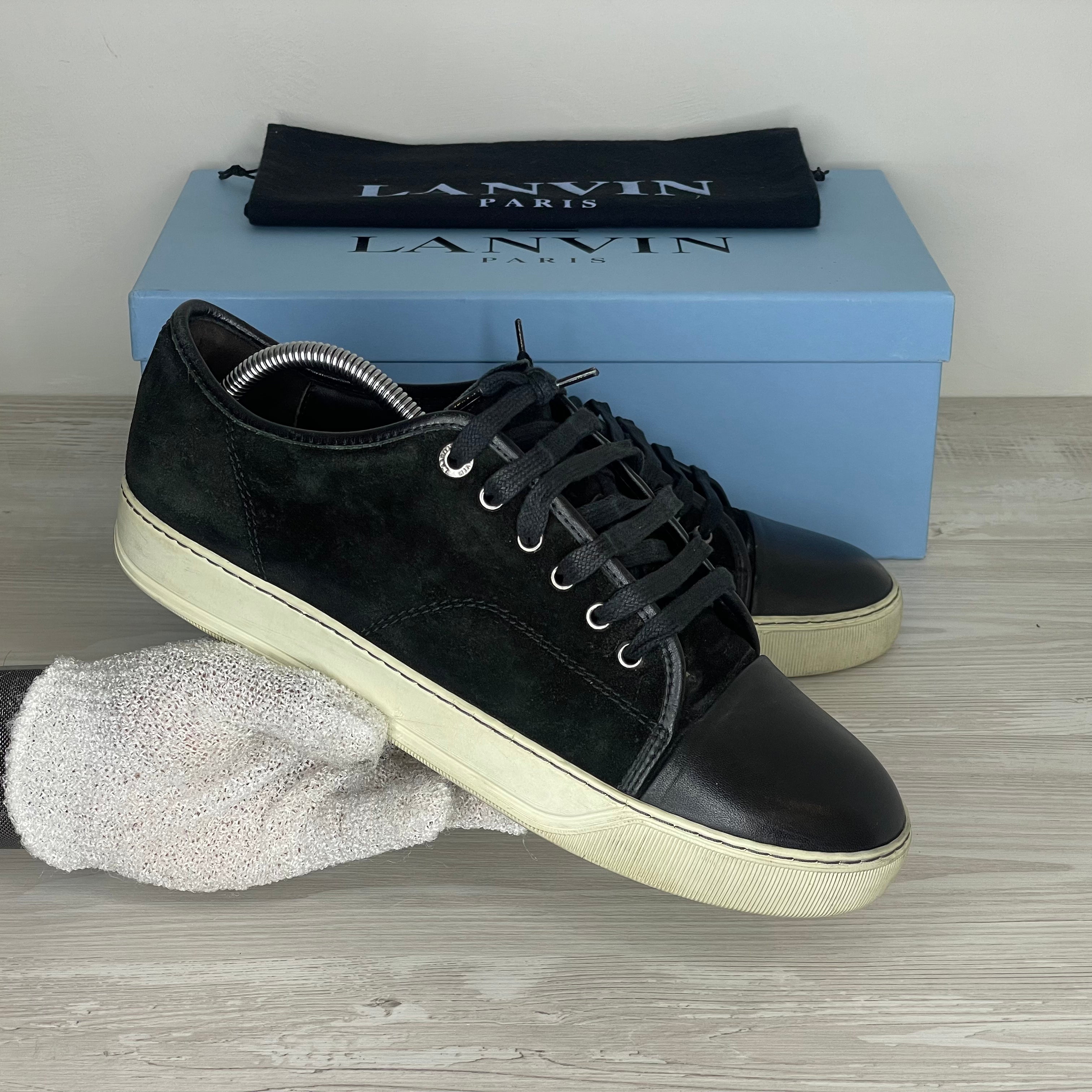 Lanvin Sneakers, 'Sort Ruskind' Mat Toe (42)