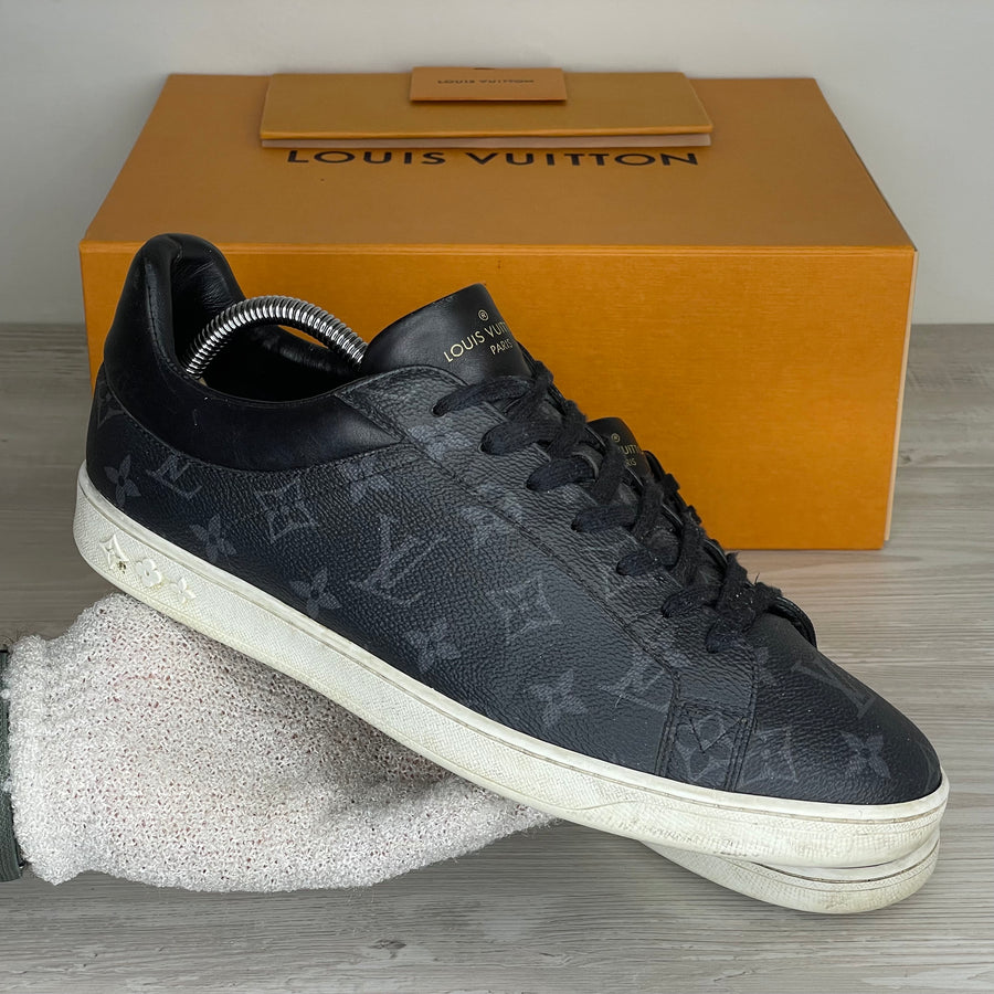 Louis Vuitton Sneakers, Herre 'Sort' Canvas LV Print Luxembourg (43) 🕊️