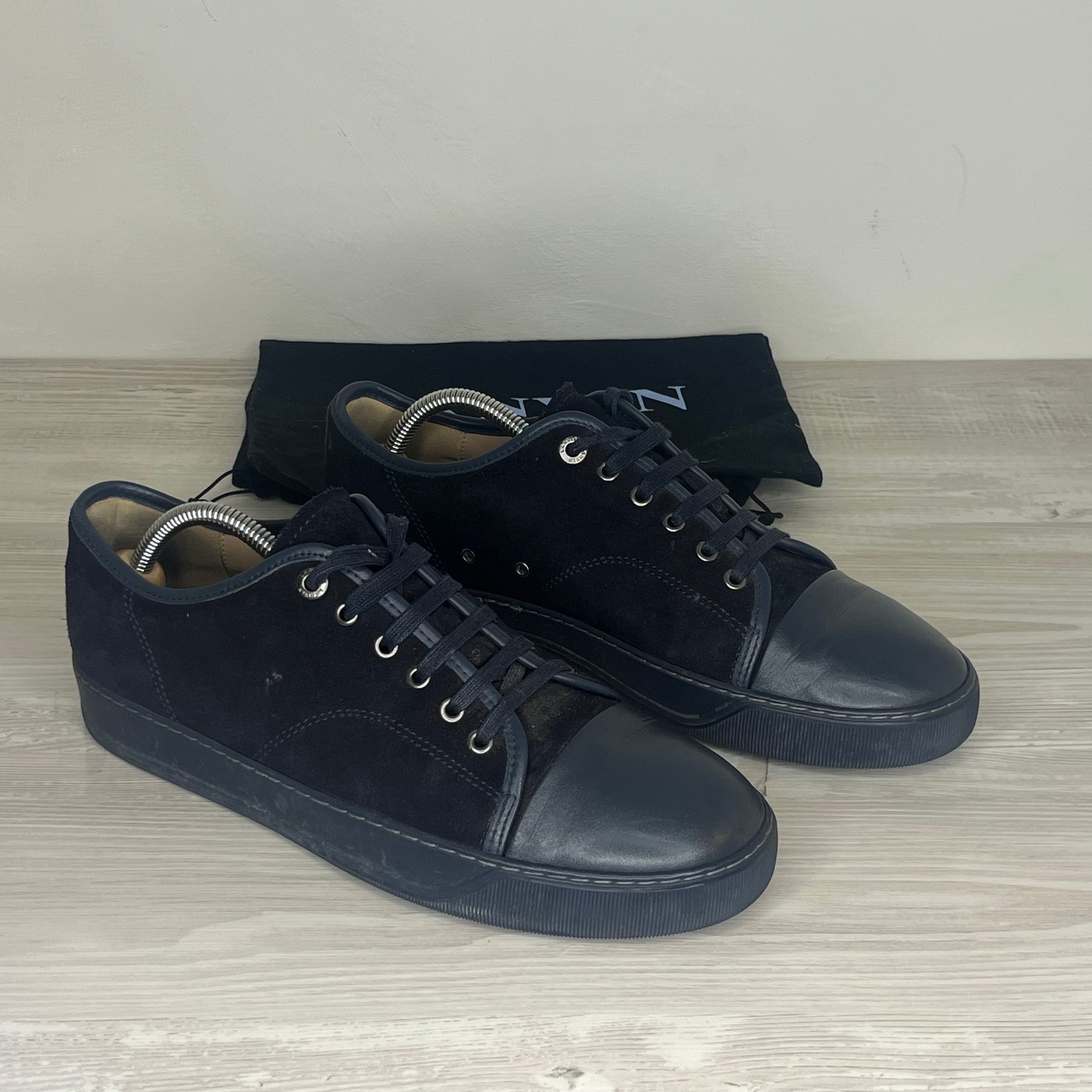 Lanvin Sneakers, Herre 'Navy Suede' Mat Toe (42) 😩