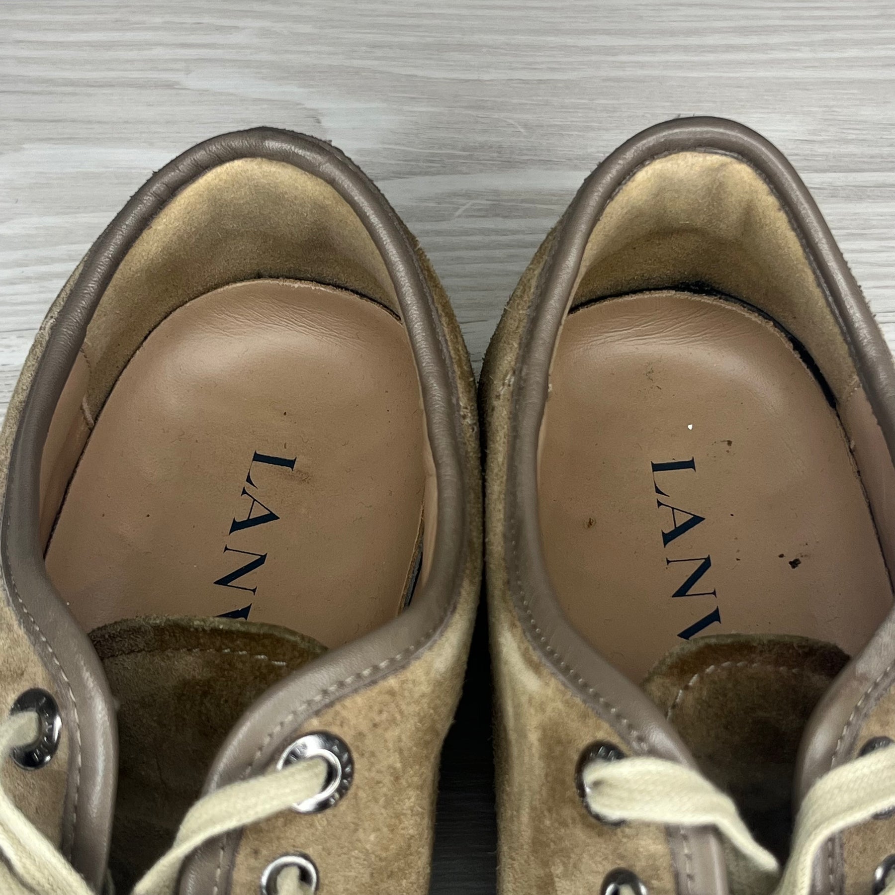 Lanvin Sneakers, Herre 'Beige Suede' Mat Toe (42) 🍂