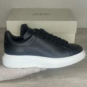 Alexander McQueen Sneakers, Herre 'Sort' Læder Oversized (43.5) 💂🏽‍♂️