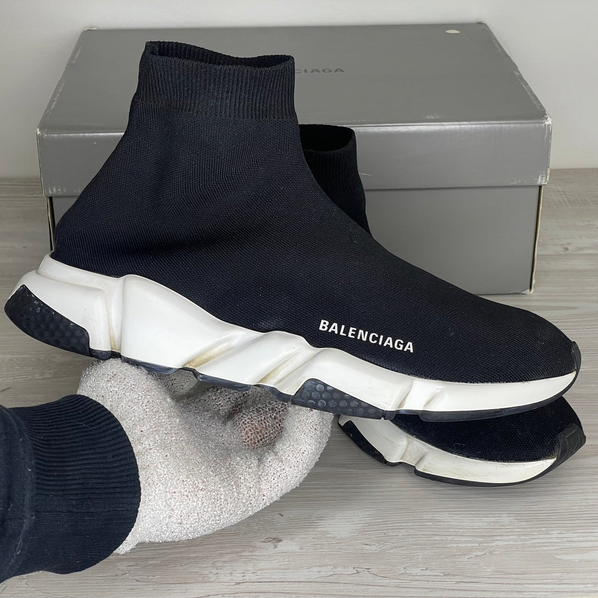 Balenciaga Sneakers, Herre 'Sort' Speed Trainers (44) 🎩