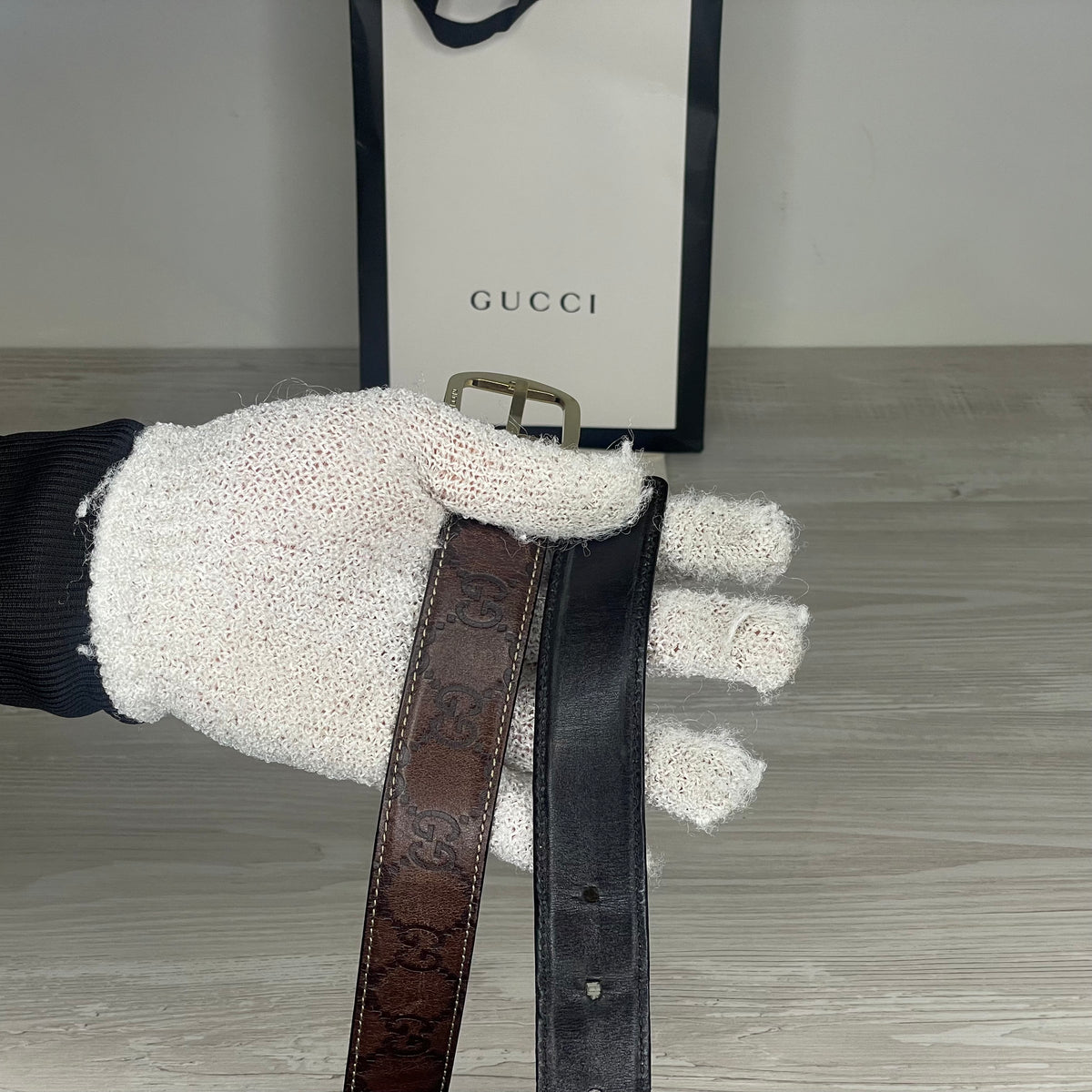 Gucci Bælte, 'Sort / Brun' Reversible (80 / 30) 🤎