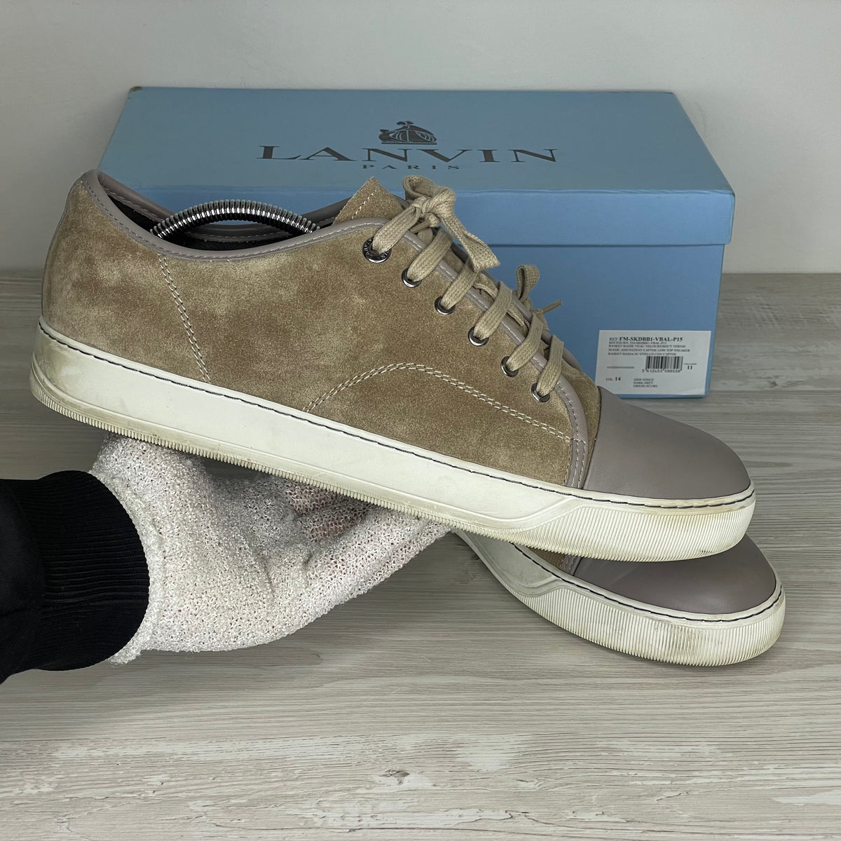 Lanvin Sneakers, Herre 'Beige' Mat Toe (45) 🏀