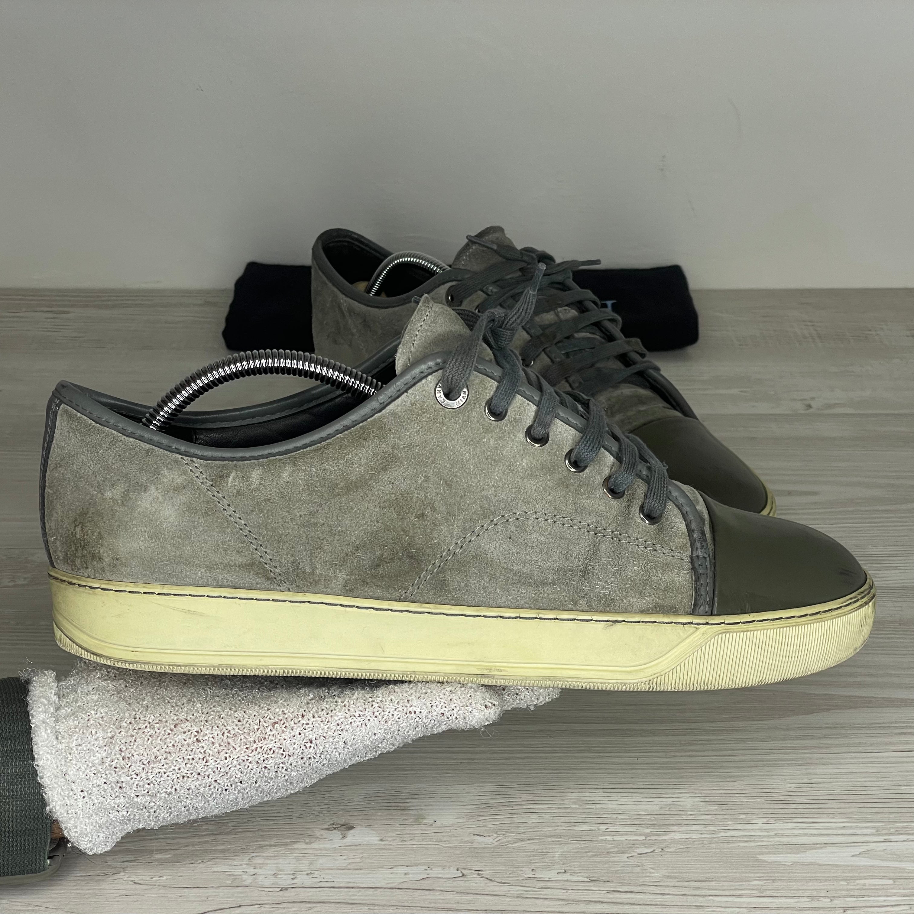 Lanvin Sneakers, Herre 'Grå' Ruskind Lak Toe (43) 🩶