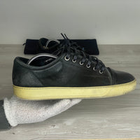 Lanvin Sneakers, Herre 'Sort Ruskind' Lak Toe (42) ⭐️