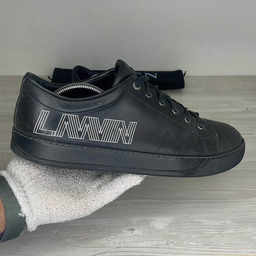 Lanvin Sneakers, Herre 'Sort' Læder Lanvin Tekst (44) 🌊
