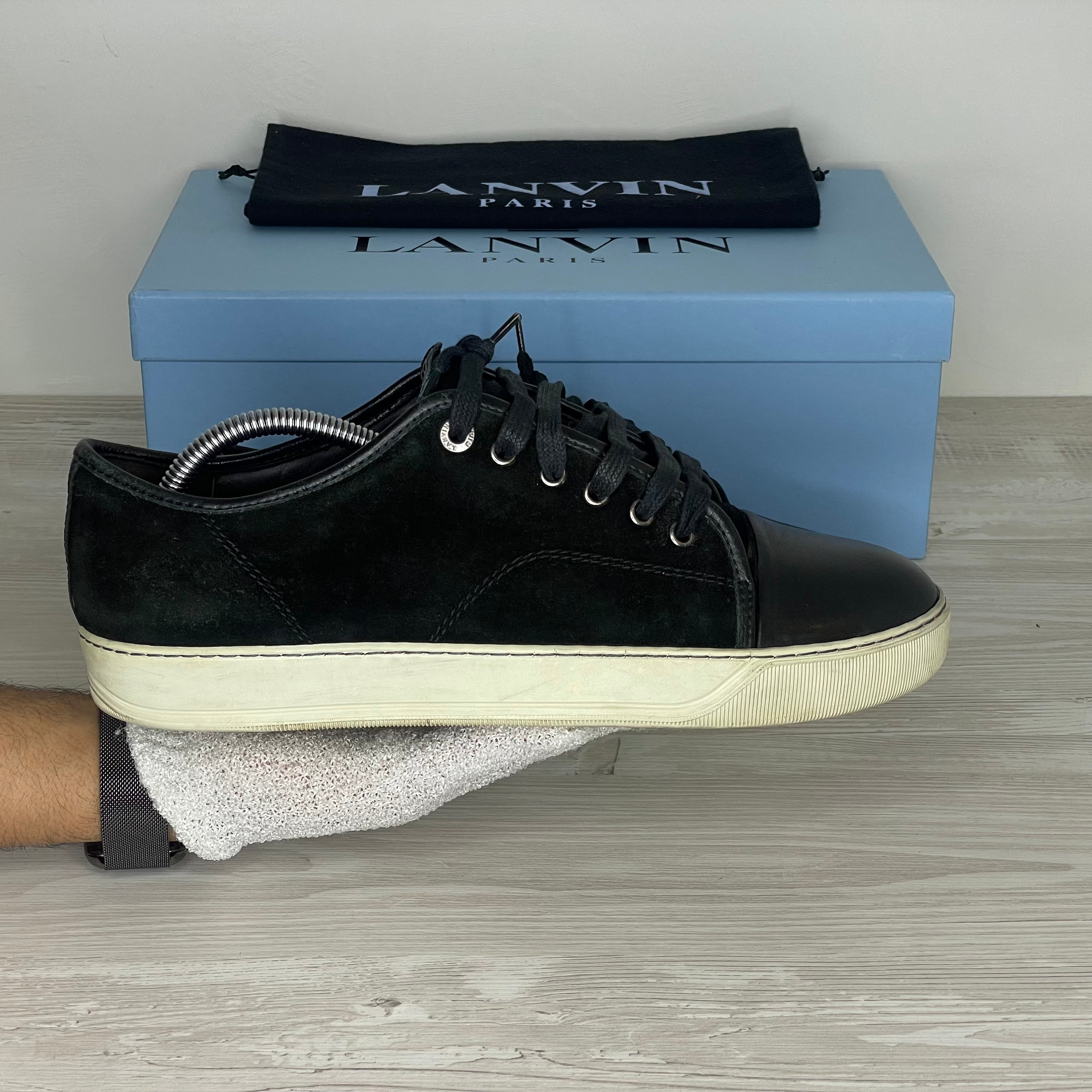 Lanvin Sneakers, 'Sort Ruskind' Mat Toe (42)