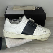 Valentino Sneakers, Herre Læder 'Sort' Stribe Open (43) 🦢