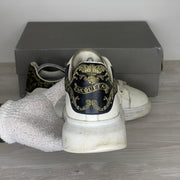 Alexander McQueen Sneakers, 'Hvid Læder' Flower Oversized (42) 🍌