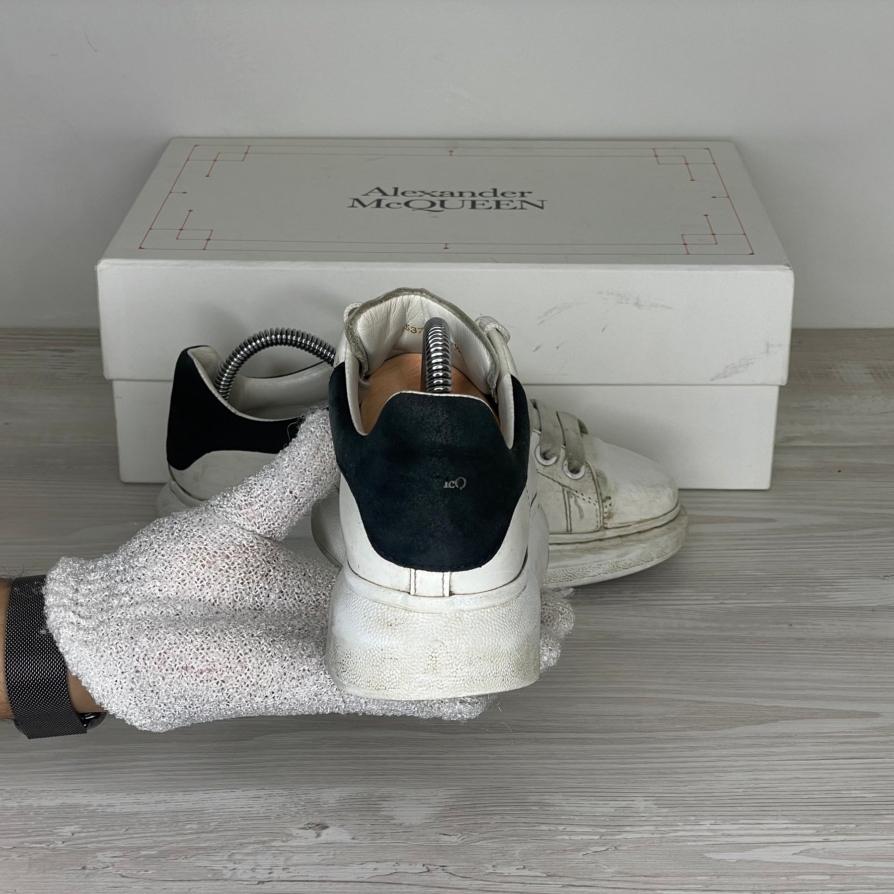Alexander McQueen Sneakers, 'Hvid Læder' Oversized (37) 🤍