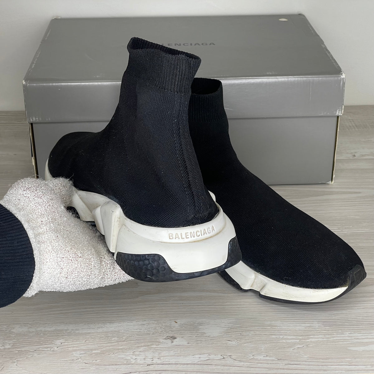 Balenciaga Sneakers, Herre 'Sort' Speed Trainers (44) 🎩