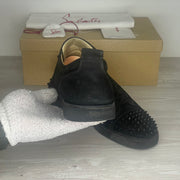 Christian Louboutin Sneakers, Herre 'Sort' Ruskind Junior Spikes (45.5) ⭐️