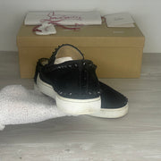 Christian Louboutin Sneakers, Herre 'Sort' Ruskind Pik Boat (41) ⭐️