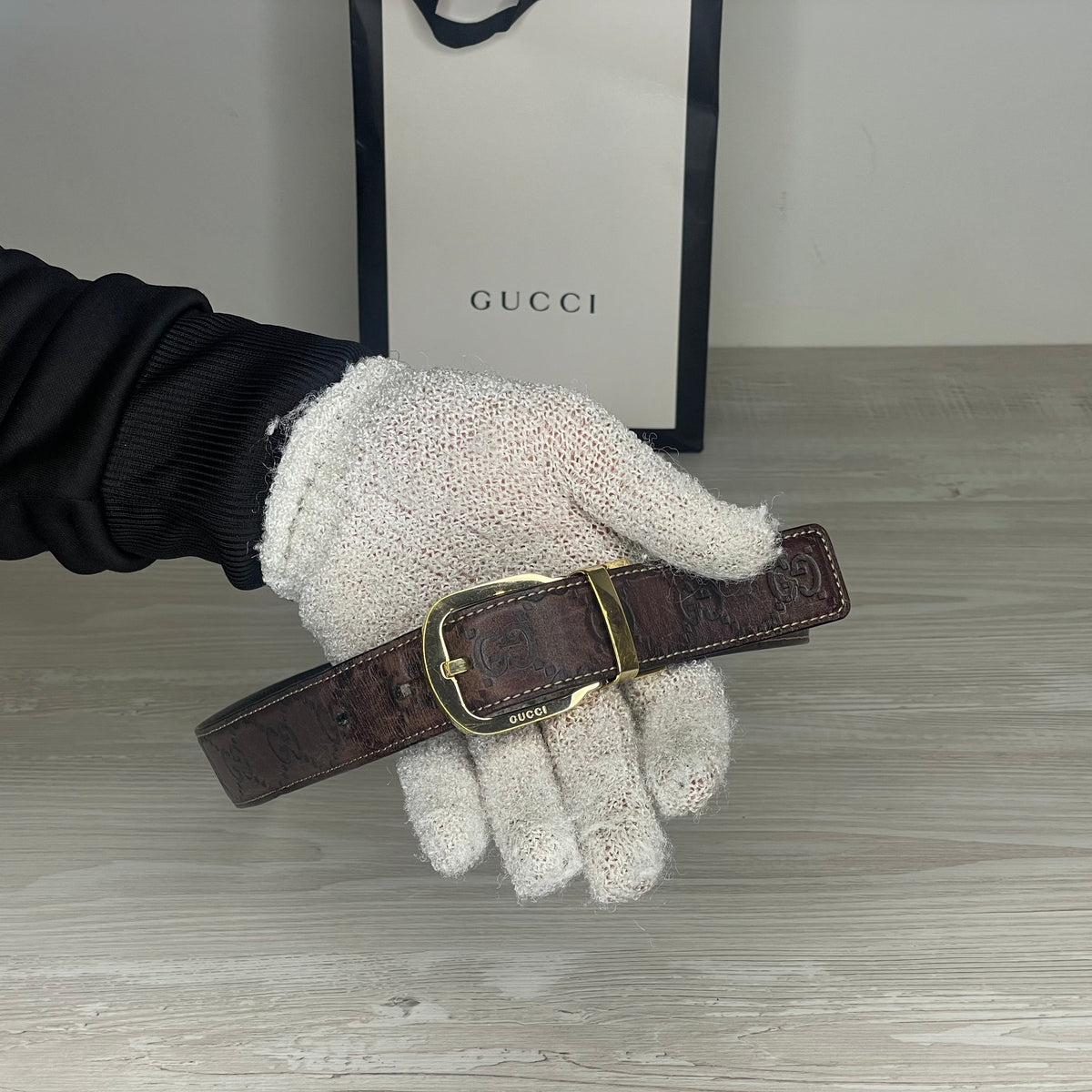 Gucci Bælte, 'Sort / Brun' Reversible (80 / 30) 🤎