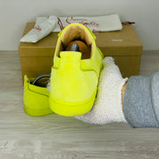 Christian Louboutin Sneakers, 'Neon Grøn / Sulfure' Rantulow Orlato Flat Suede (41)