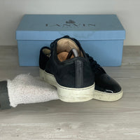 Lanvin Sneakers, Herre 'Sort Ruskind' Lak Toe (42) 🦖
