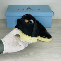 Lanvin Sneakers, 'Sort Ruskind' Lak Toe (41) 🍁