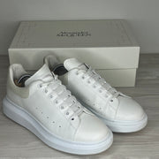 Alexander McQueen Sneakers, Herre 'Hvid' Grå Ruskind Hæl Oversized (44.5) ✉️