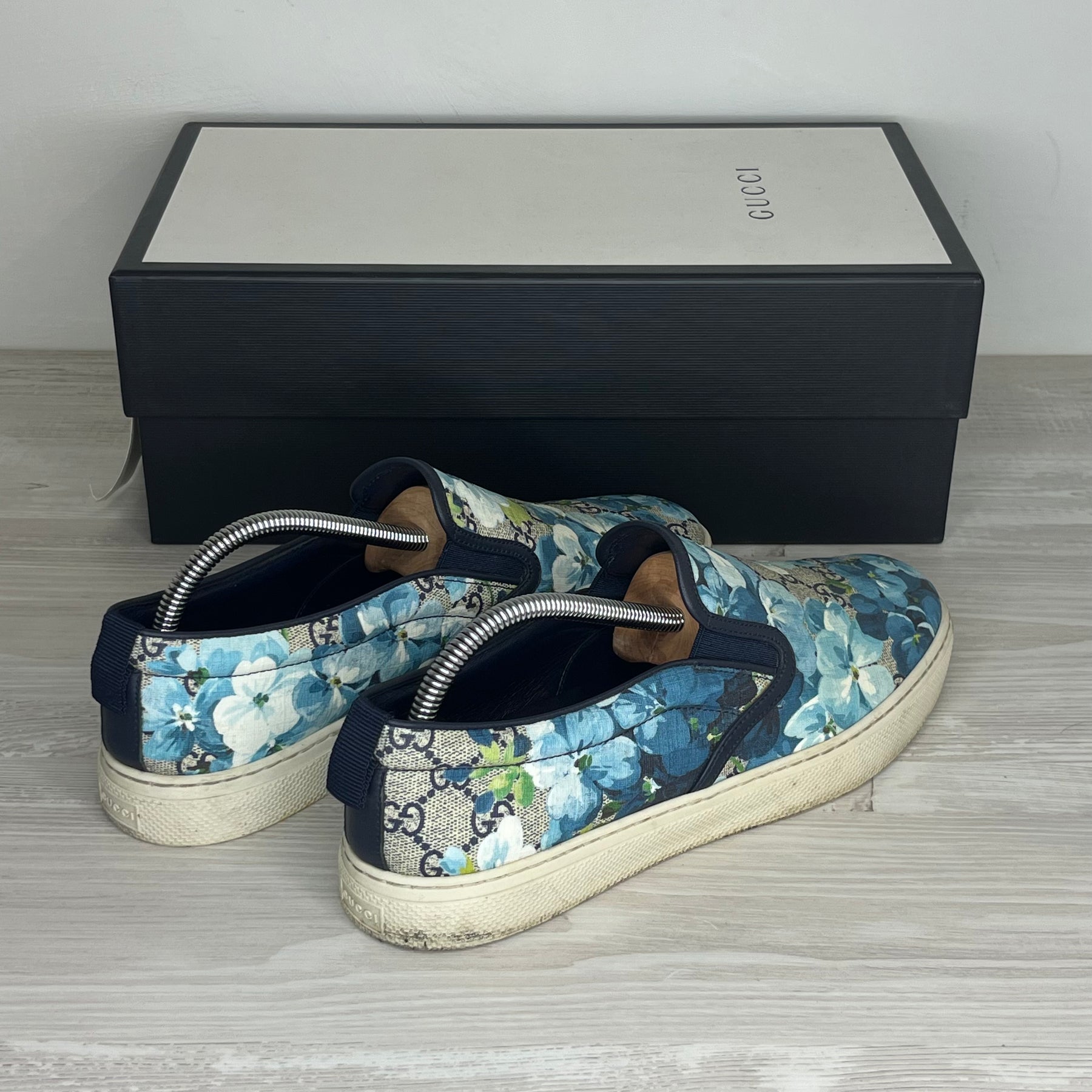 Gucci Sneakers, Herre 'Blå' Bloom Slip-ons Canvas (42.5) 🔵