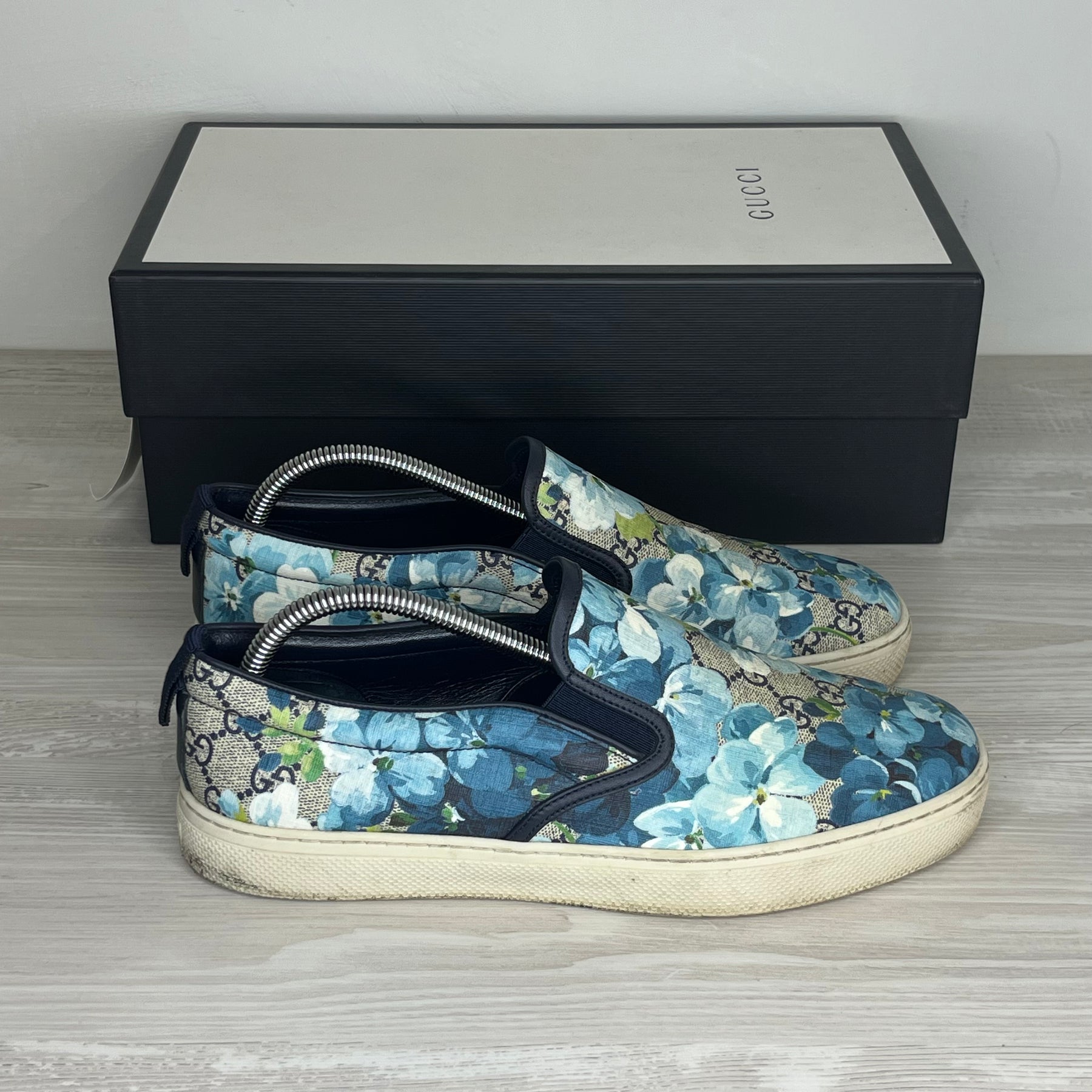 Gucci Sneakers, Herre 'Blå' Bloom Slip-ons Canvas (42.5) 🔵