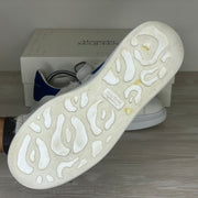 Alexander McQueen Sneakers, 'Hvid Læder' Blå Hæl Oversized (43.5) ⚪️