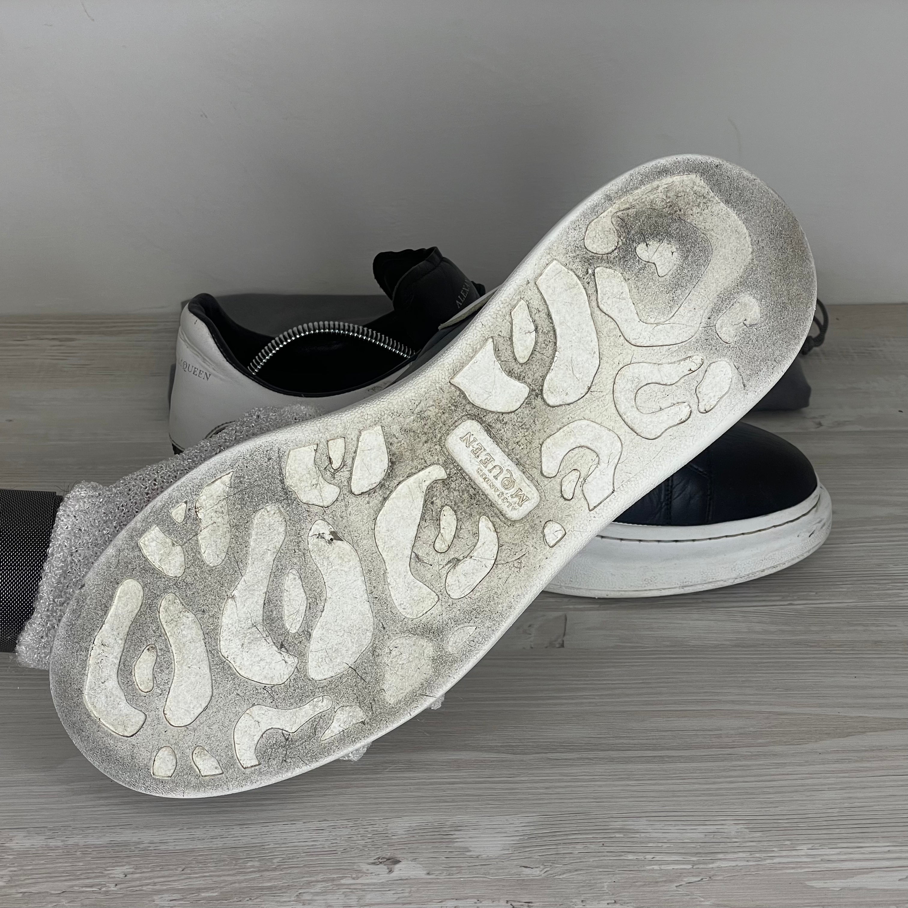 Alexander McQueen Sneakers, 'Sort Læder' Oversized (45) 🫧