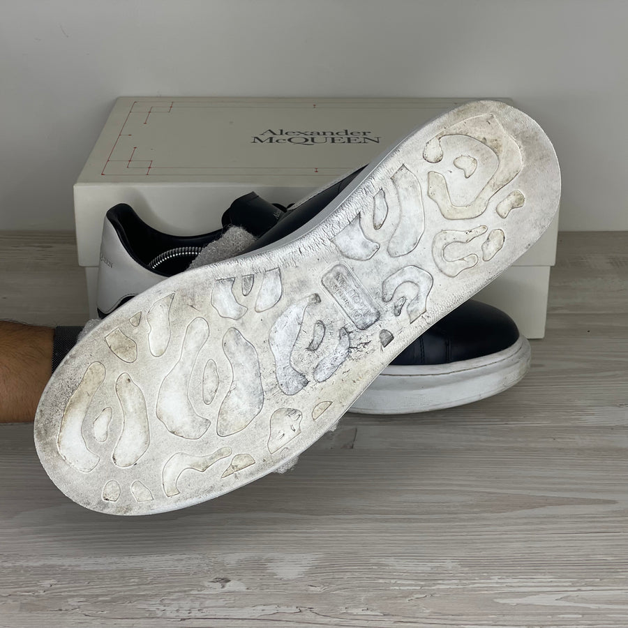 Alexander McQueen Sneakers, 'Sort Læder' Oversized (45) 🦺