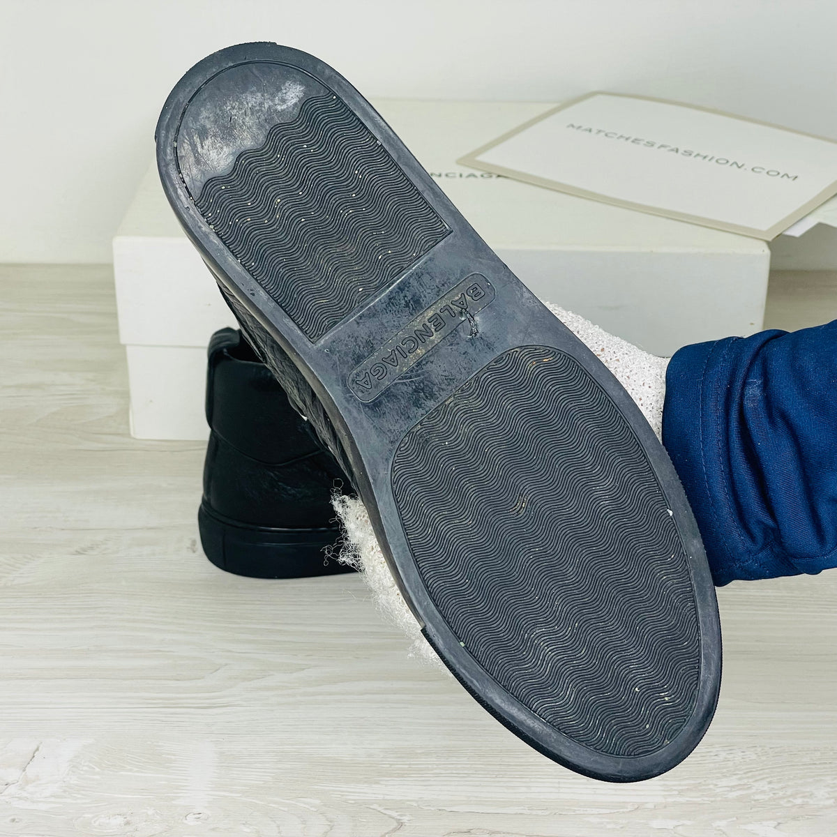 Balenciaga Sneakers, 'Sort' High Læder Arena (39)
