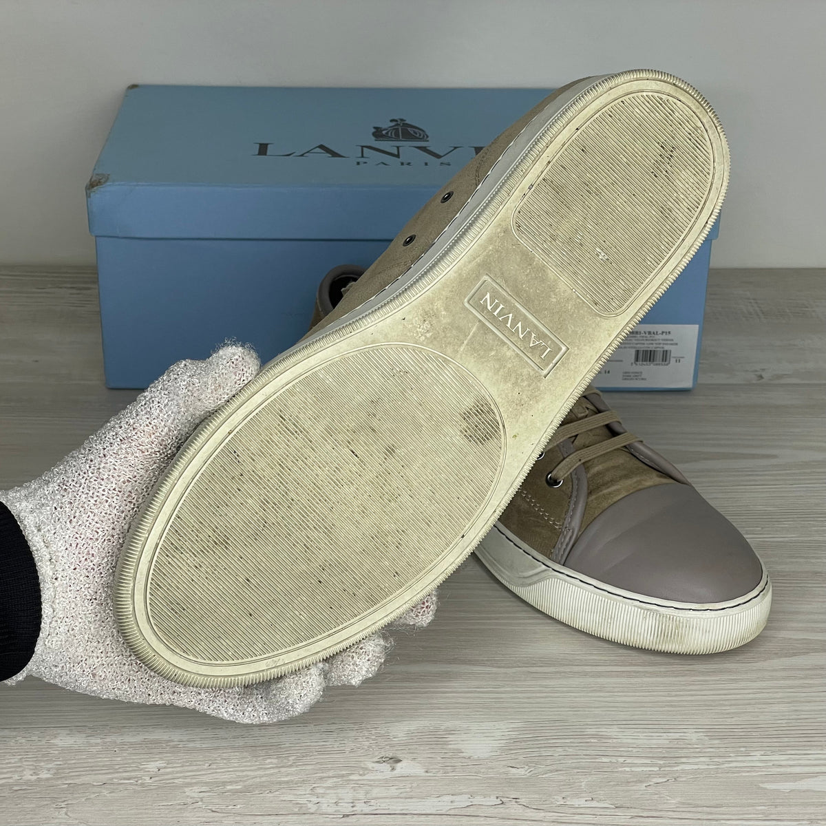 Lanvin Sneakers, Herre 'Beige' Mat Toe (45) 🏀