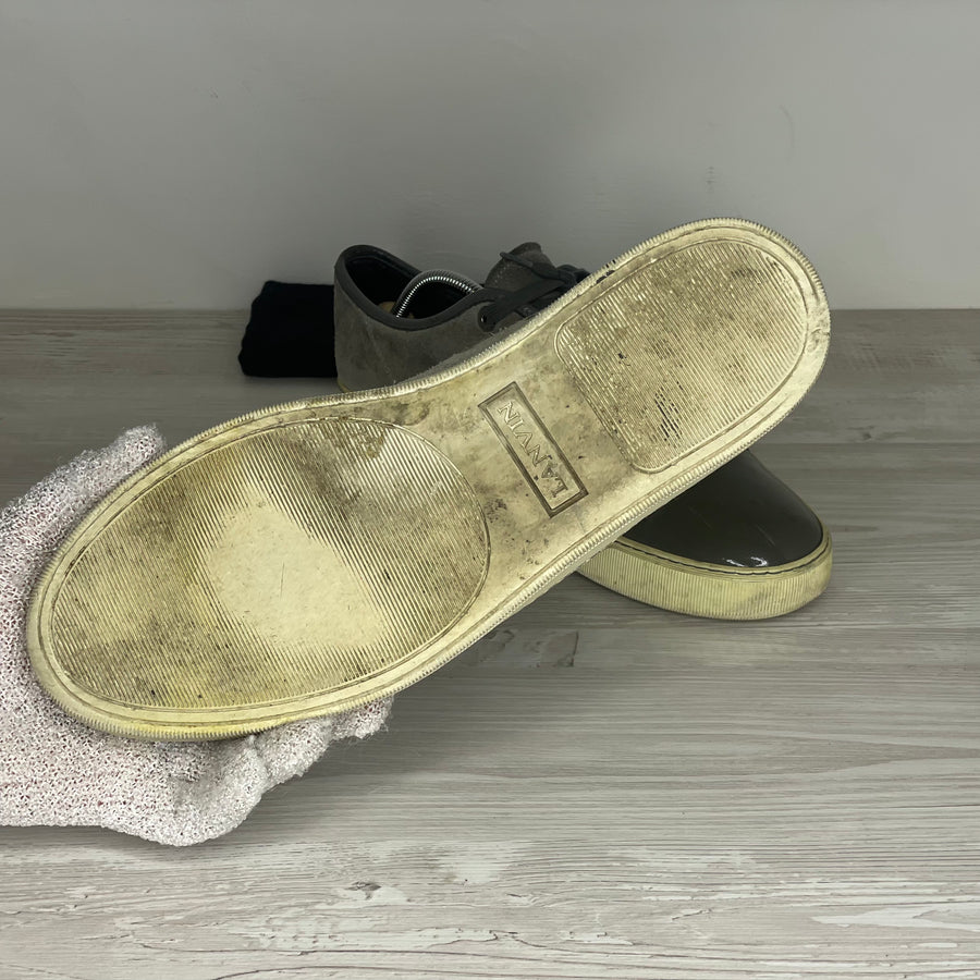 Lanvin Sneakers, Herre 'Grå' Ruskind Lak Toe (43) 🩶