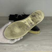 Lanvin Sneakers, Herre 'Sort Ruskind' Lak Toe (42) ⭐️