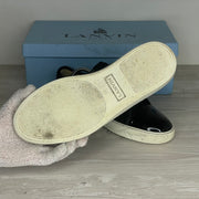 Lanvin Sneakers, Herre 'Sort Ruskind' Lak Toe (42) 🦖