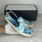Gucci Sneakers, Herre 'Blå' Bloom Slip-ons Canvas (42.5) 🔵