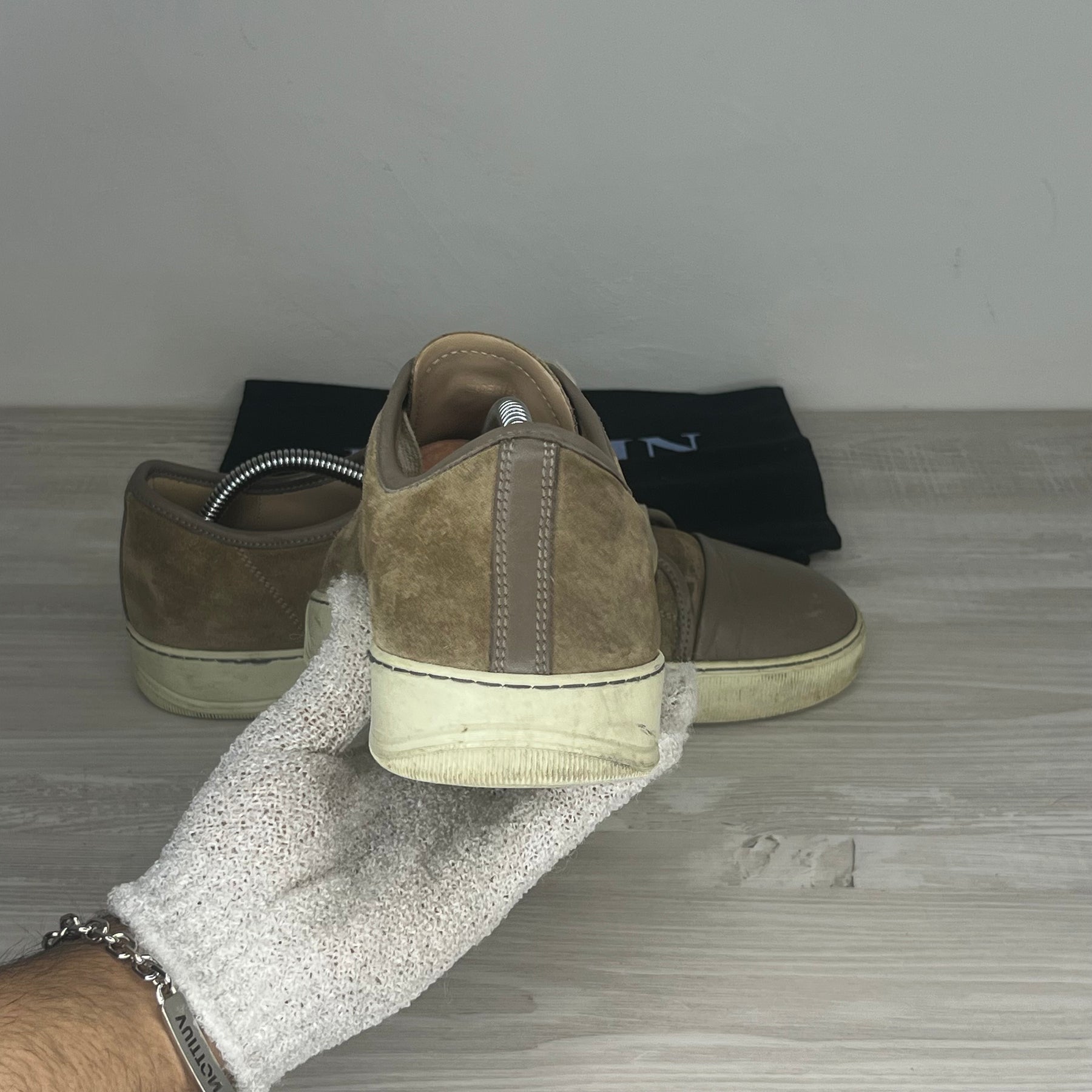 Lanvin Sneakers, Herre 'Beige Suede' Mat Toe (42) 🍂