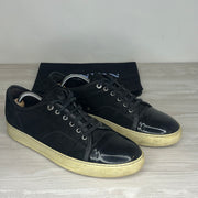 Lanvin Sneakers, Herre 'Sort' Ruskind Lak Toe (44) 🐾