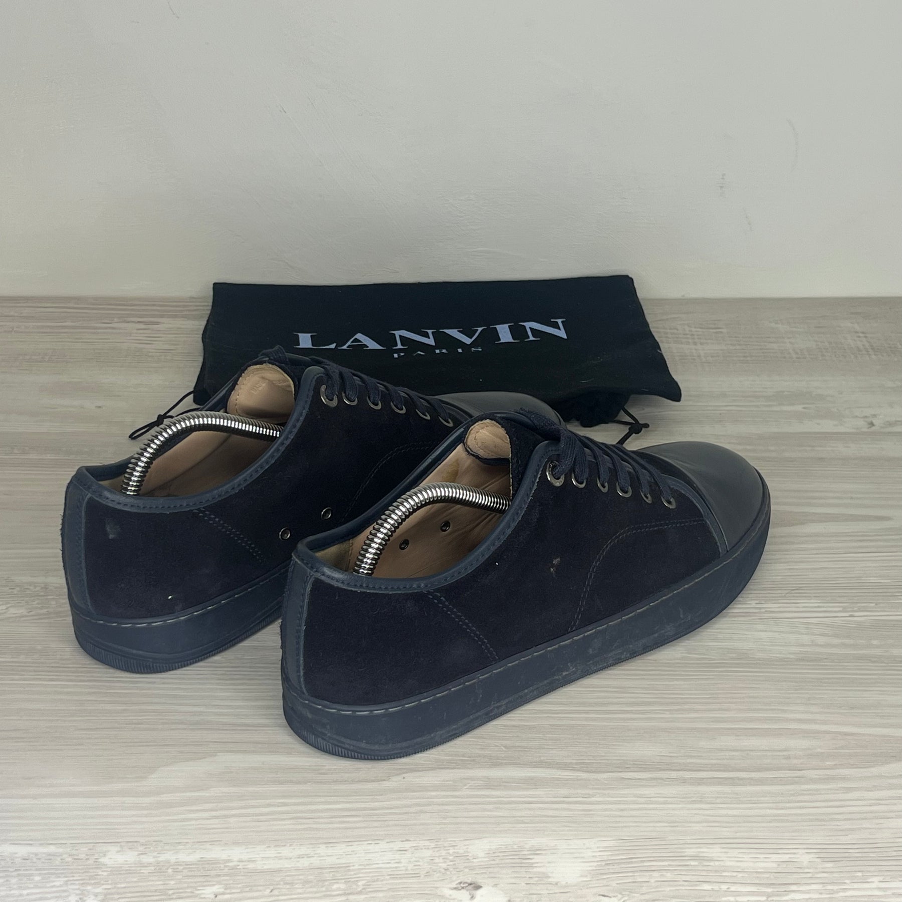 Lanvin Sneakers, Herre 'Navy Suede' Mat Toe (42) 😩