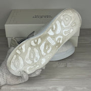 Alexander McQueen Sneakers, Herre 'Hvid' Grå Ruskind Hæl Oversized (44.5) ✉️