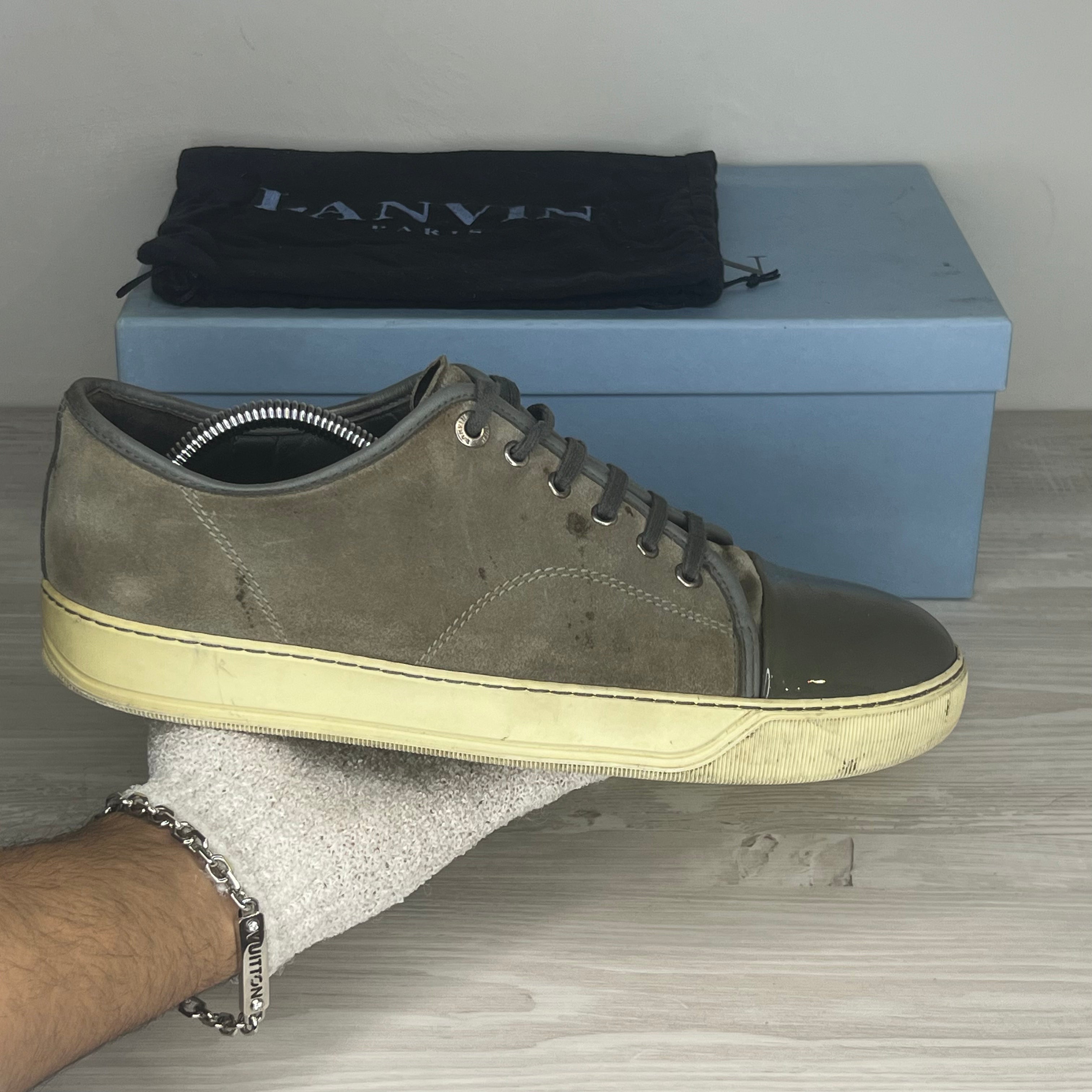 Lanvin Sneakers, Herre ‘Grey Suede' Lak Toe (43) 🐘