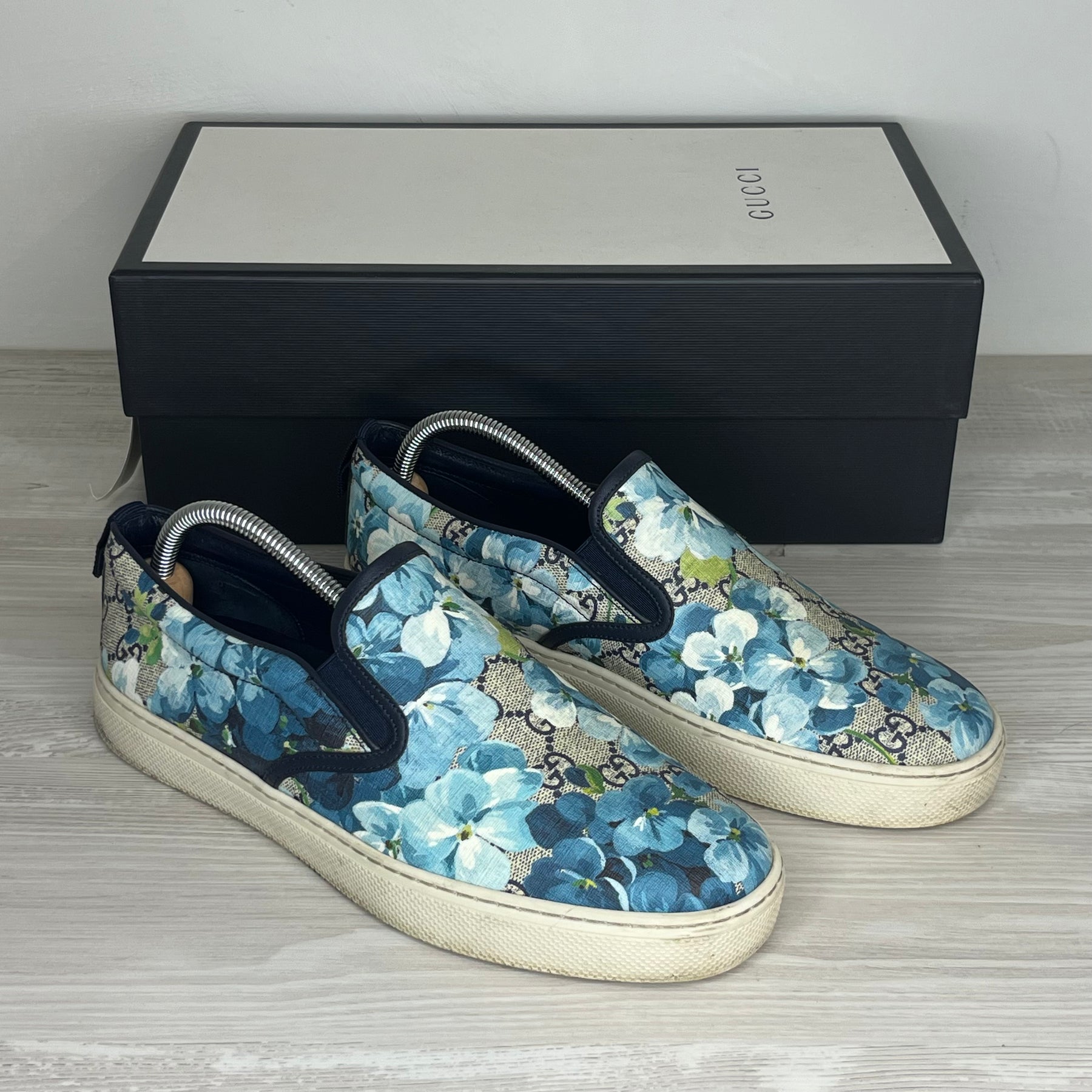 Gucci Sneakers, Herre 'Blå' Bloom Slip-ons Canvas (42.5) 🔵