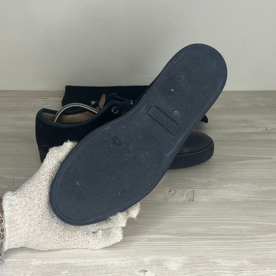 Lanvin Sneakers, Herre 'Navy Suede' Mat Toe (42) 😩
