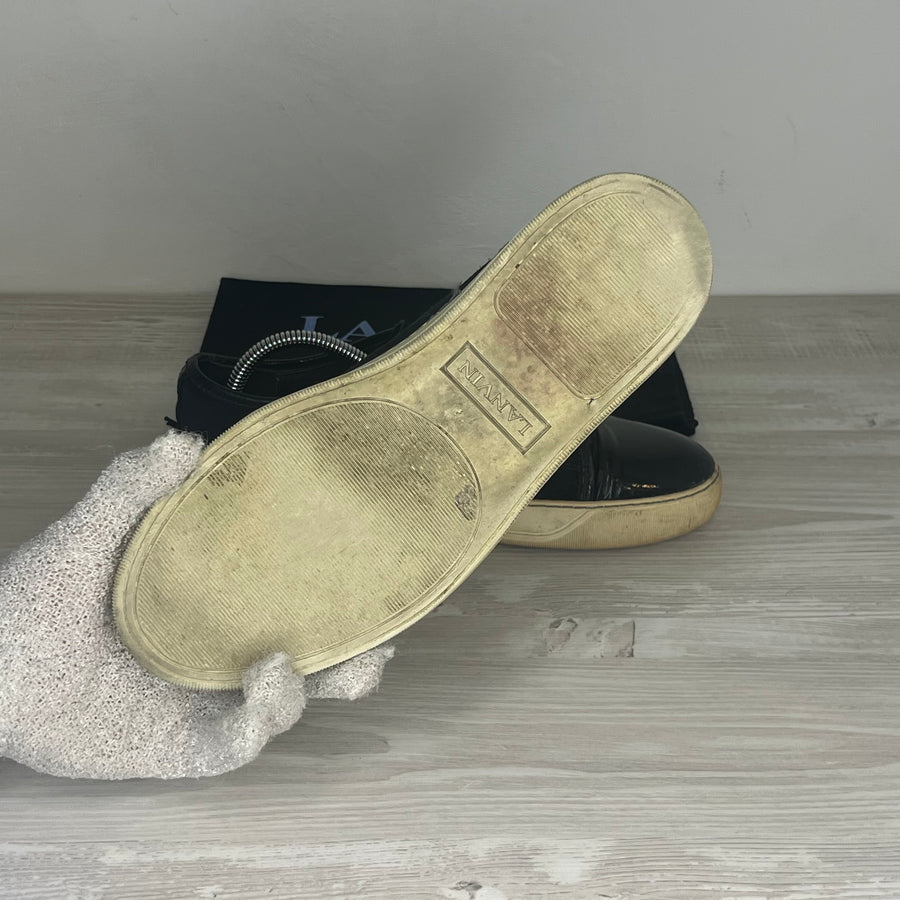 Lanvin Sneakers, Herre 'Sort' Ruskind Lak Toe (39) 😦