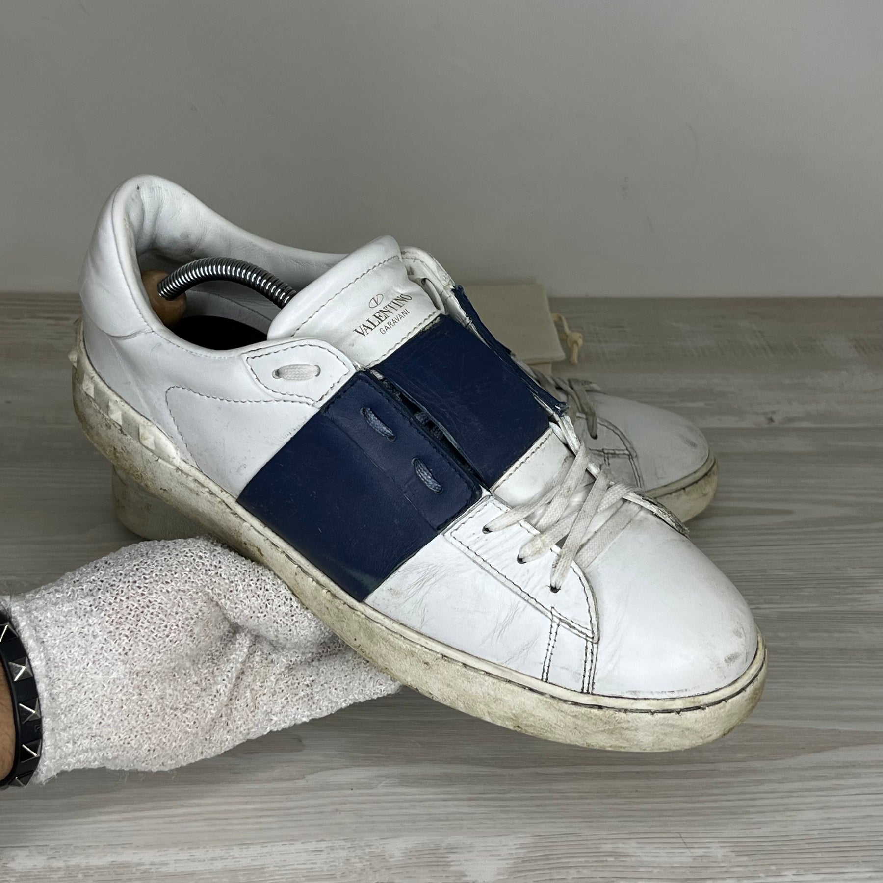 Valentino Sneakers, 'Navy Stripe' Open (45)