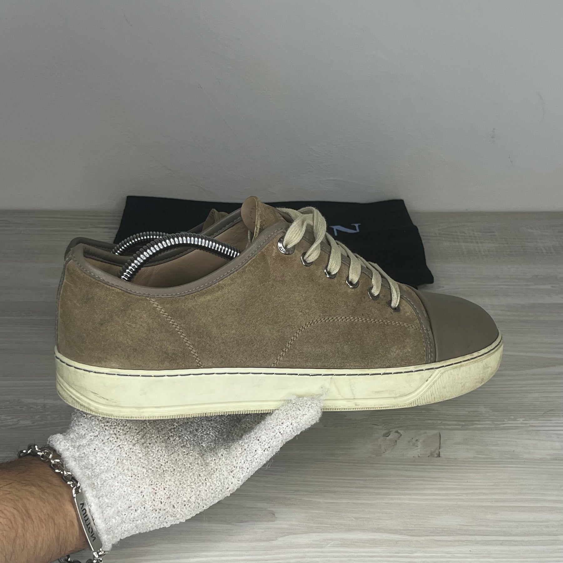 Lanvin Sneakers, Herre 'Beige Suede' Mat Toe (42) 🍂