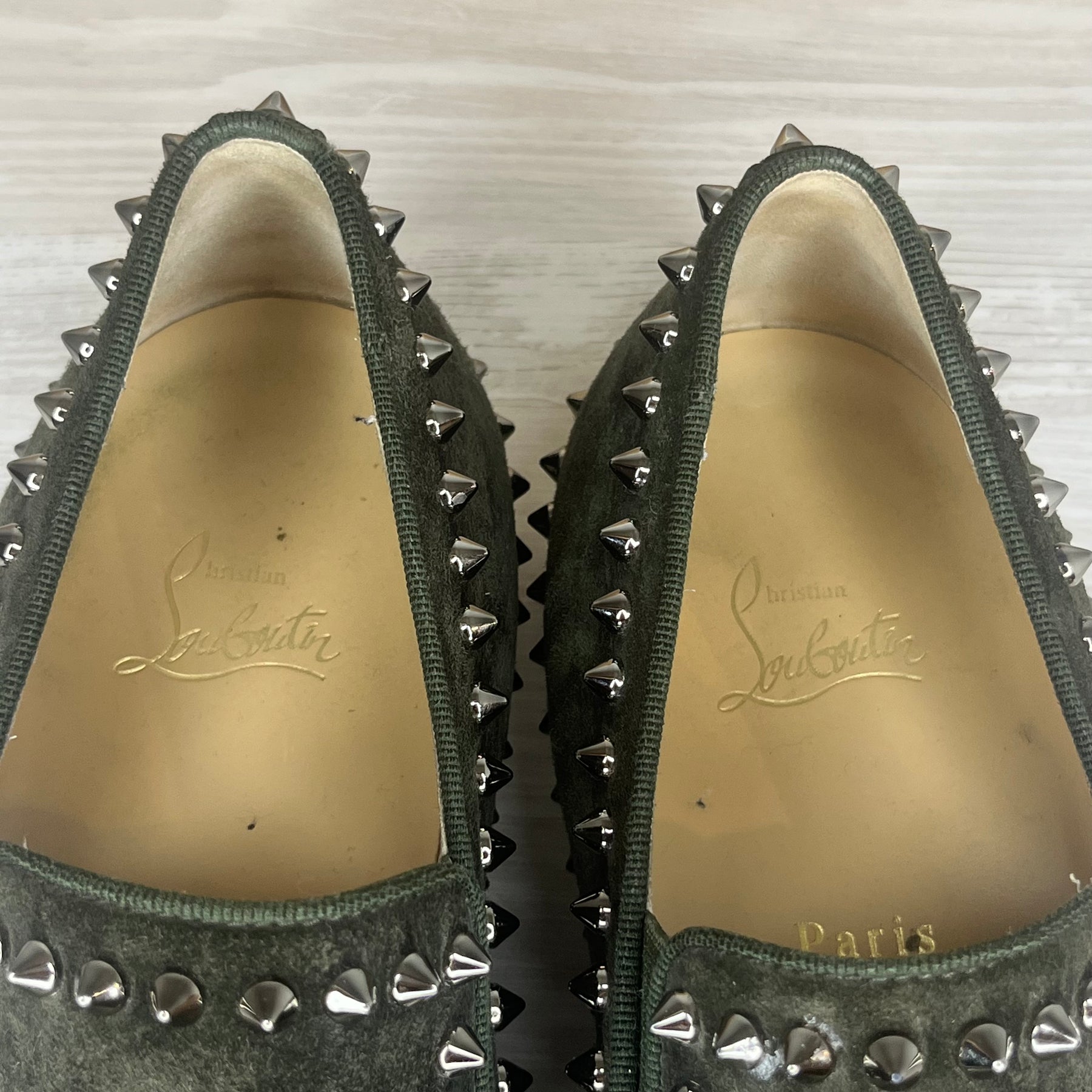 Christian Louboutin Sneakers, Herre Pik Boat 'Grøn' Bosco Metal (42.5) 😶‍🌫️