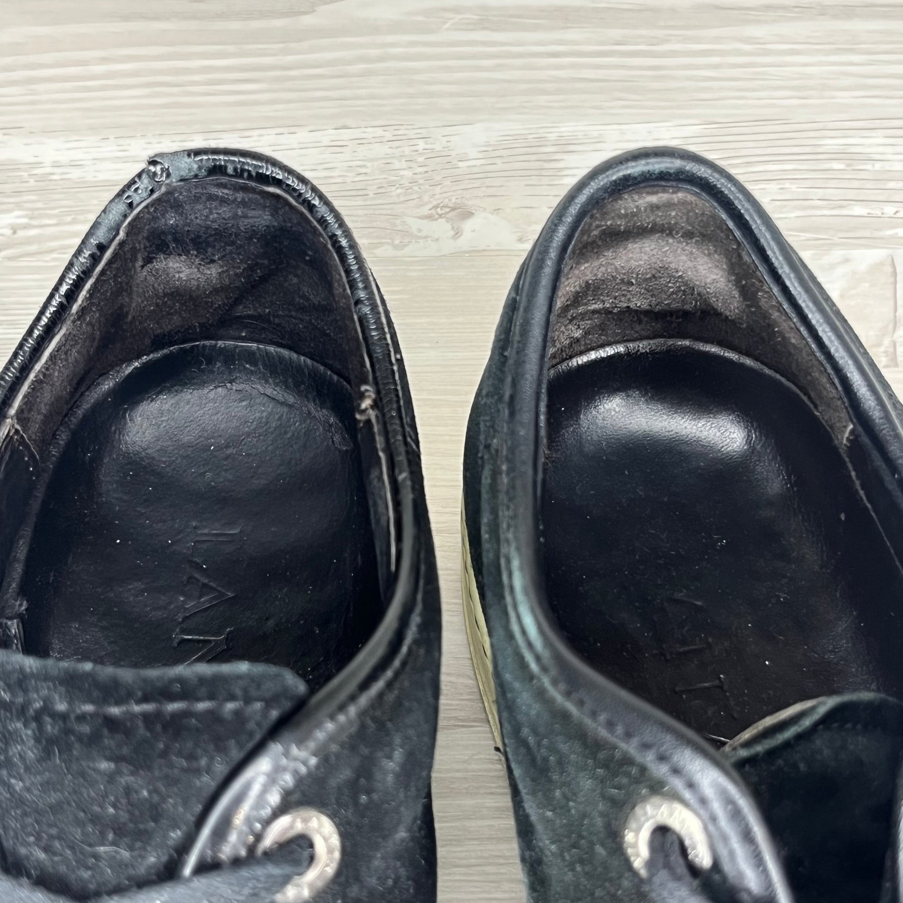 Lanvin Sneakers, Herre 'Black Suede' Lak Toe (39) 🪝