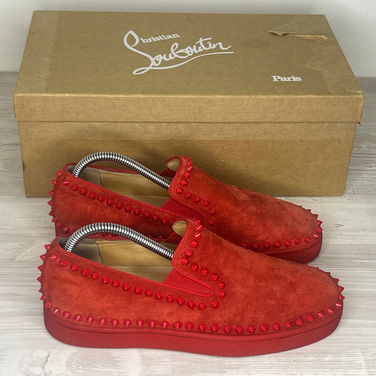 Christian Louboutin Pik Boat, Herre 'Red' (40)