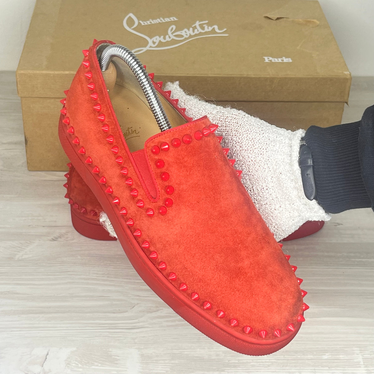 Christian Louboutin Pik Boat, Herre 'Red' (40)